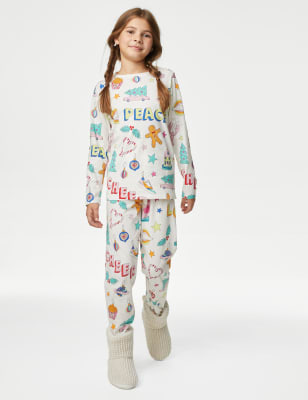 Pure Cotton Christmas Decoration Pyjamas (1-16 Yrs)