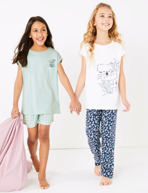 2 Pack Animal Print Pyjama Sets (6-16 Yrs)