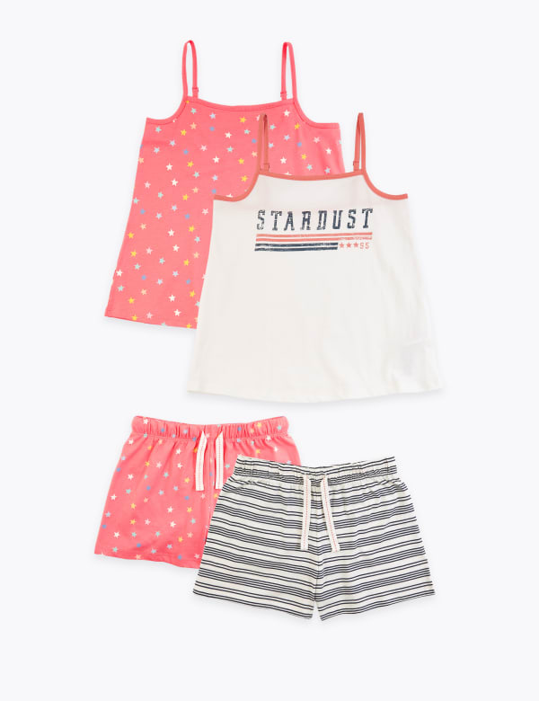 2 Pack Patterned Short Pyjama Sets (6-16 Yrs)