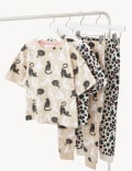 2pk Pure Cotton Cat Pyjamas