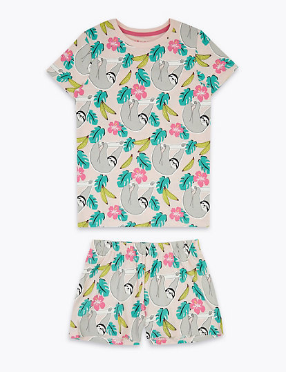 Cotton Animal Print Short Pyjama Set (7-16 Yrs)
