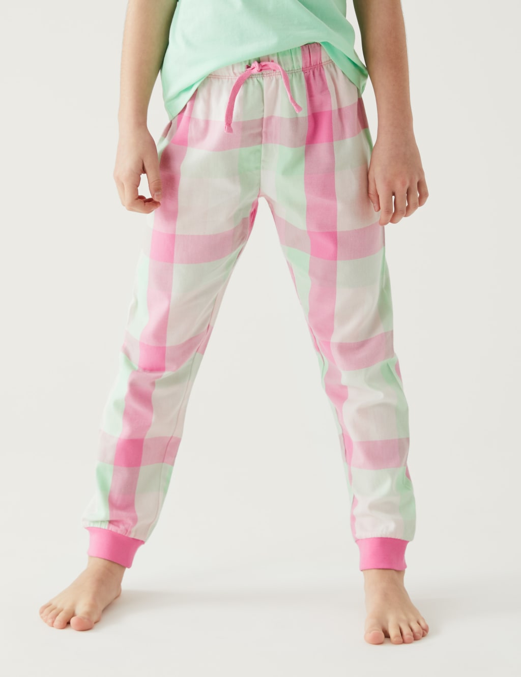 2pk Pure Cotton Checked Pyjama Sets (6-16 Yrs) image 3