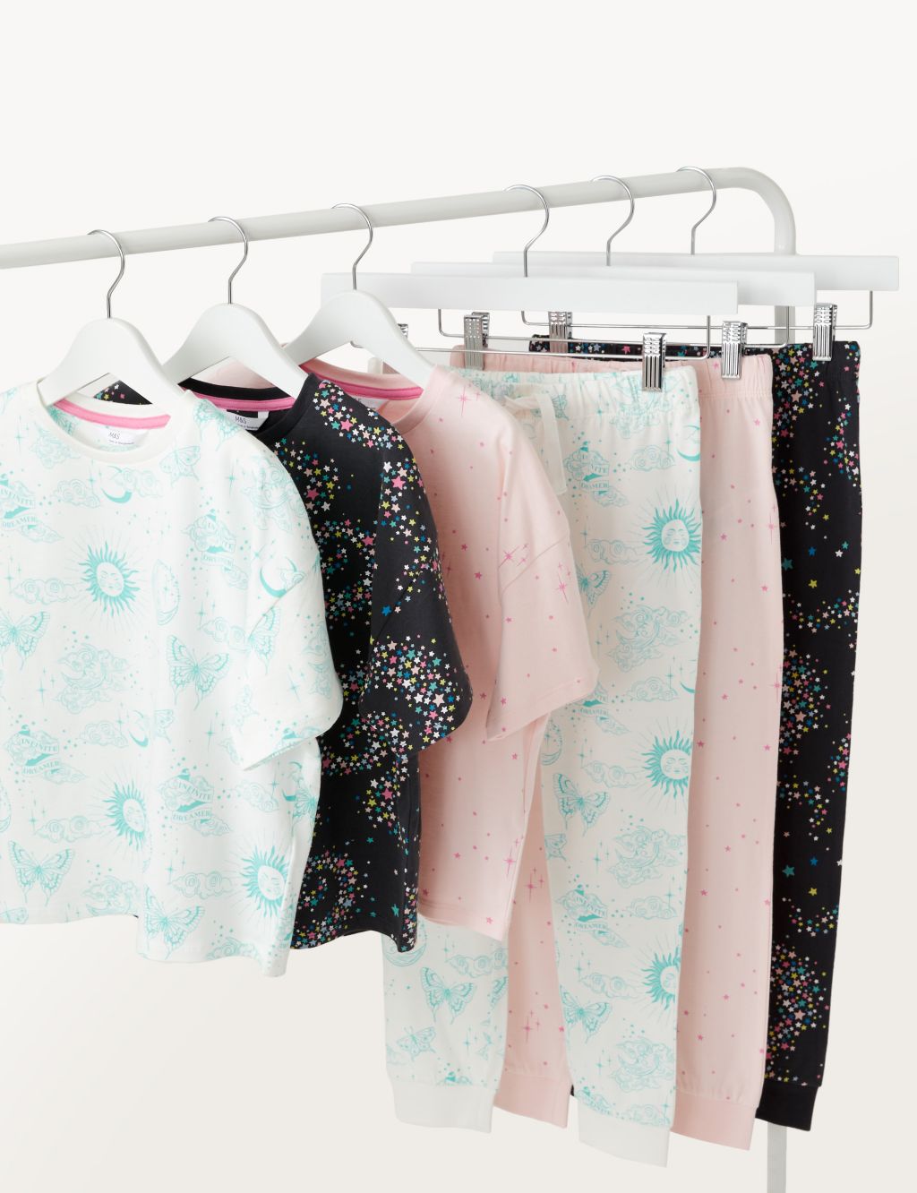 3pk Pure Cotton Celestial Pyjama Sets (6-16 Yrs) image 1