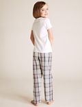 2pk Pure Cotton Slogan Pyjama Sets (6-16 Yrs)