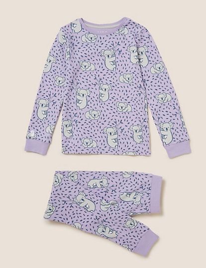 Cotton Koala Print Pyjama Set (7-16 Yrs)