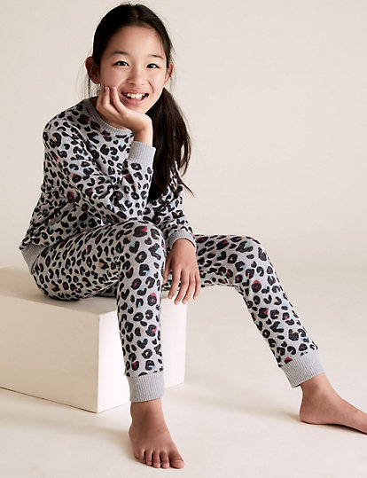 Leopard Print Lounge Pyjama Set (6-16 Yrs)