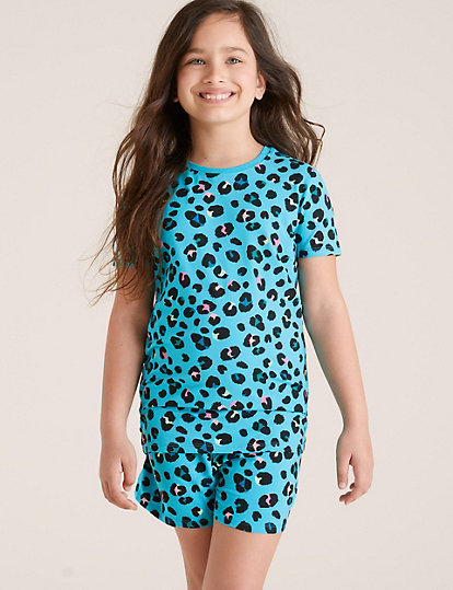 Cotton Leopard Print Short Pyjama Set