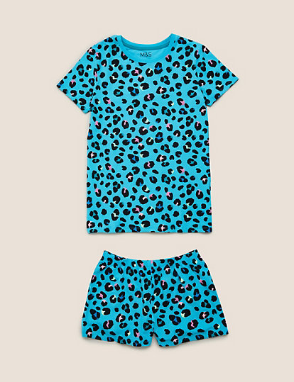 Cotton Leopard Print Short Pyjama Set