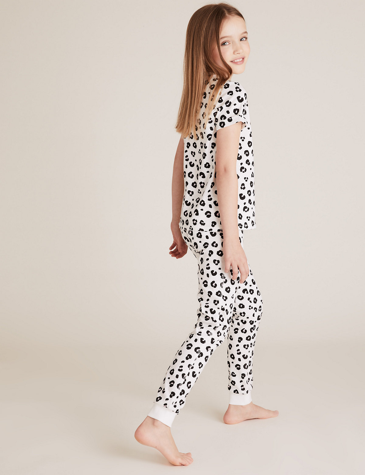 2pk Pure Cotton Leopard Pyjama Sets (6-16 Yrs)