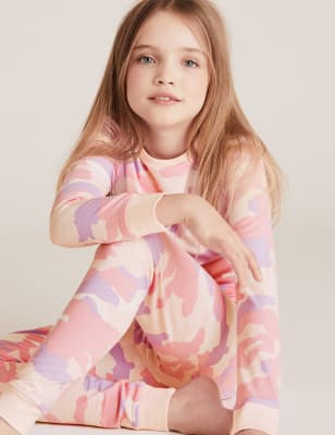 

Schlafanzugset mit hohem Baumwollanteil und Camouflagemuster (7-16 Jahre) - Pink Mix, Pink Mix