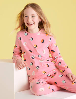 Pyjama en coton à motif sushi (du 7 au 16 ans) - Pink Mix