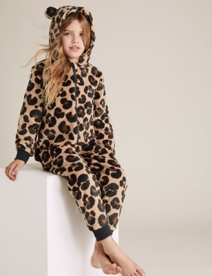 leopard onesie girl