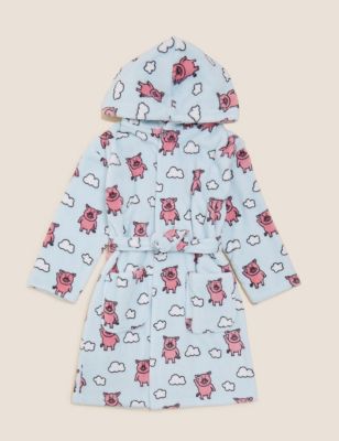 M&S Girls Percy Pig  Dressing Gown (2-16 Yrs)