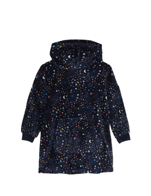 

M&S Collection Sudadera con capucha polar maxi con estampado de estrellas (7-16 años) - Navy, Navy