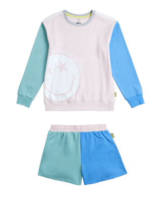 

M&S Collection Pijama corto informal de SmileyWorld® (6-16 años) - Pink Mix, Pink Mix