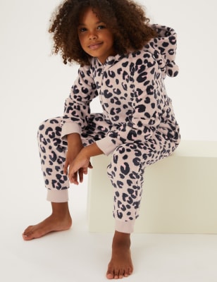 

Pijama de una sola pieza polar de leopardo (6-16 años) - Natural Mix, Natural Mix