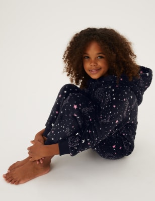 

M&S Collection Fleece-Einteiler mit Sternbildmuster (6-16 Jahre) - Black Mix, Black Mix