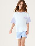 2pk Pure Cotton New York Short Pyjama Set (6-16 Yrs)