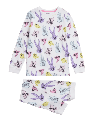 

Girls M&S Collection Looney Tunes™ Pyjamas (6-16 Yrs) - White Mix, White Mix