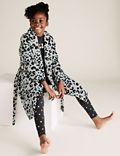 Fleece Leopard Print Dressing Gown (6-16 Yrs)