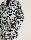 Fleece Leopard Print Dressing Gown (6-16 Yrs)