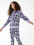 Velour Leopard Lounge Pyjama Set
