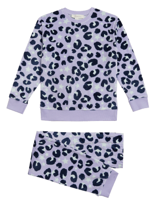 

Girls M&S Collection Velour Leopard Lounge Pyjama Set (6-16 Yrs) - Lilac Mix, Lilac Mix