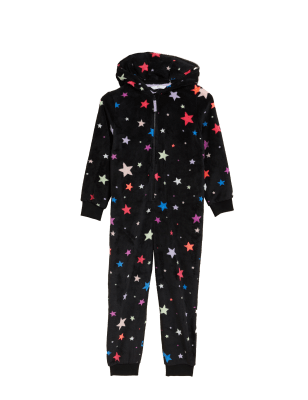 

Girls M&S Collection Fleece Star Onesie (6-16 Yrs) - Black, Black