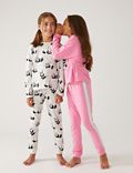 Sleep On It Girls Pajama Pants Set for Kids | 4 Piece Velour Sleep  Sweatshirt and Fleece Pant Set Pajamas for Girls