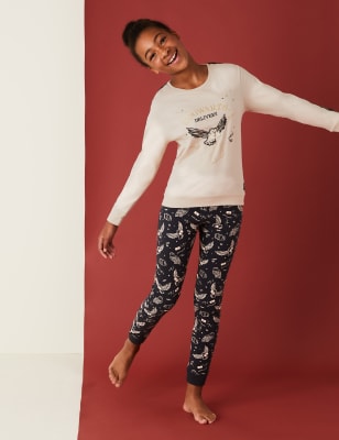 

M&S Collection Schlafanzug aus reiner Baumwolle mit Harry Potter™ Hedwig-Motiv (2-16 J.) - Multi, Multi