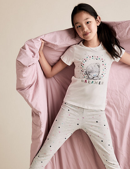 Girls Tatty Teddy Me To you Long Pyjamas Age 4-5 5-6 7-8 9-10 Let your dreams 