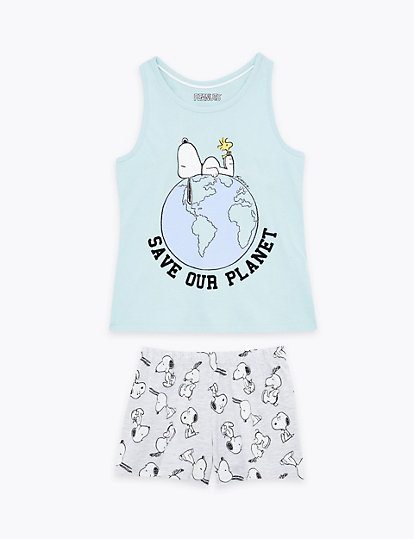 Cotton Snoopy™ Short Pyjama Set (6-16 Yrs)