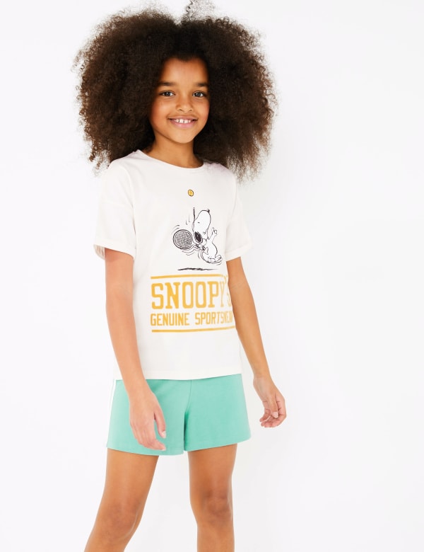 Cotton Snoopy™ Print Short Pyjama Set (6-16 Yrs)