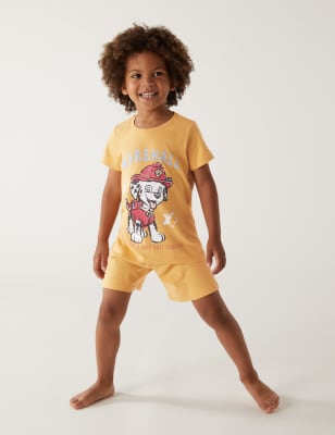 

M&S Collection Kurzes Schlafanzugset aus reiner Baumwolle mit PAW Patrol™-Motiv (1-7 J.) - Yellow, Yellow