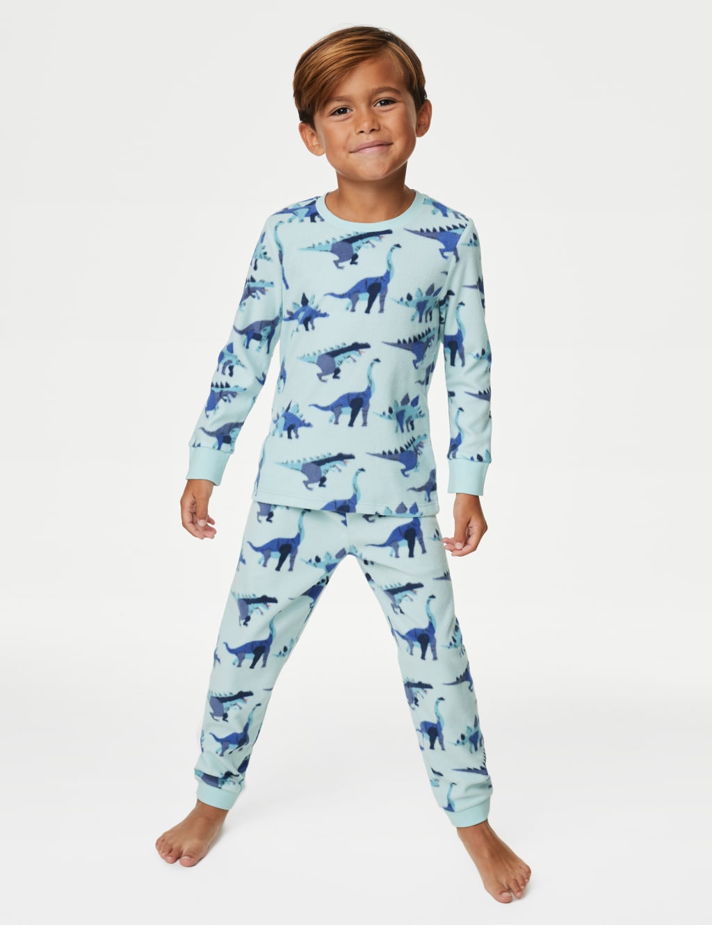 Fleece Dinosaur Pyjamas (1-8 Yrs) image 1