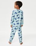 Φλις πιτζάμες με print δεινόσαυρο (1-8 ετών)