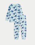 Φλις πιτζάμες με print δεινόσαυρο (1-8 ετών)
