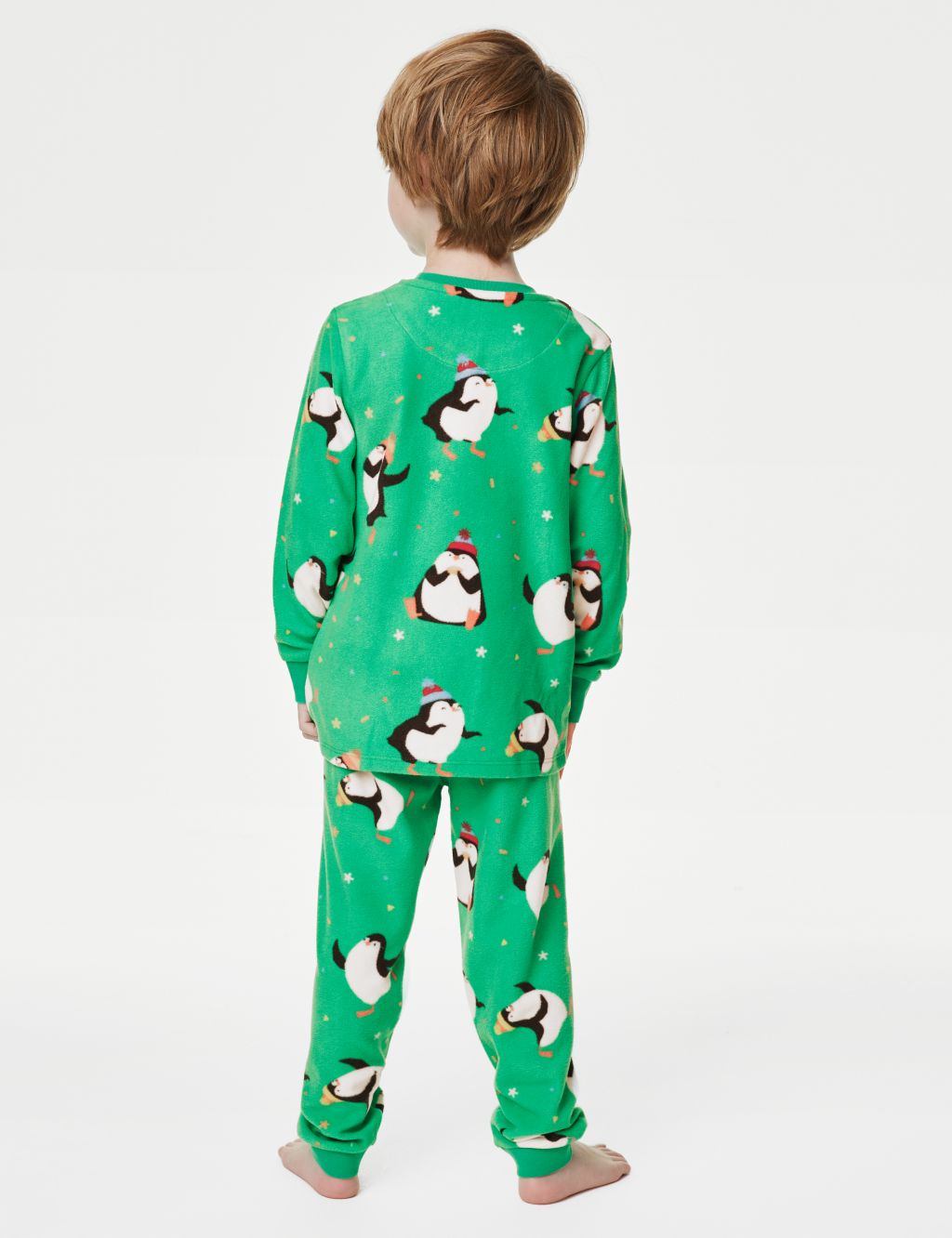 Fleece Penguin Christmas Pyjamas (1-8 Yrs) image 3