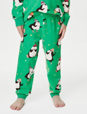 Green Christmas Fleece Pyjama Pants