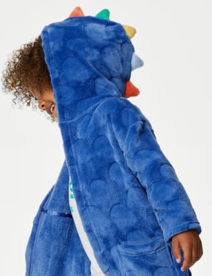 Fleece Dinosaur Novelty Dressing Gown (1-7 Yrs) - QA