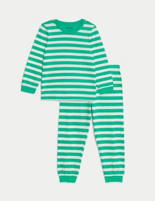 Pure Cotton Striped Pyjamas (1-16 Yrs)