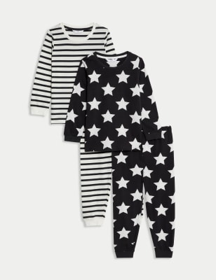 

Boys M&S Collection 2pk Pure Cotton Stars & Stripes Pyjama Sets (1-8 Yrs) - Multi, Multi