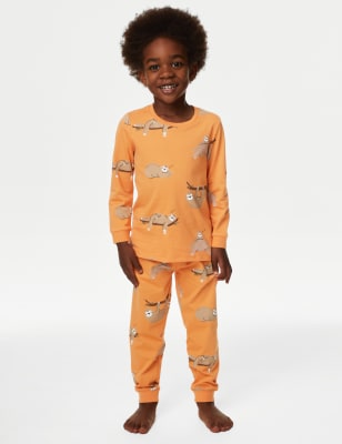 Pure Cotton Sloth Pyjamas (1-8 Yrs) - SA