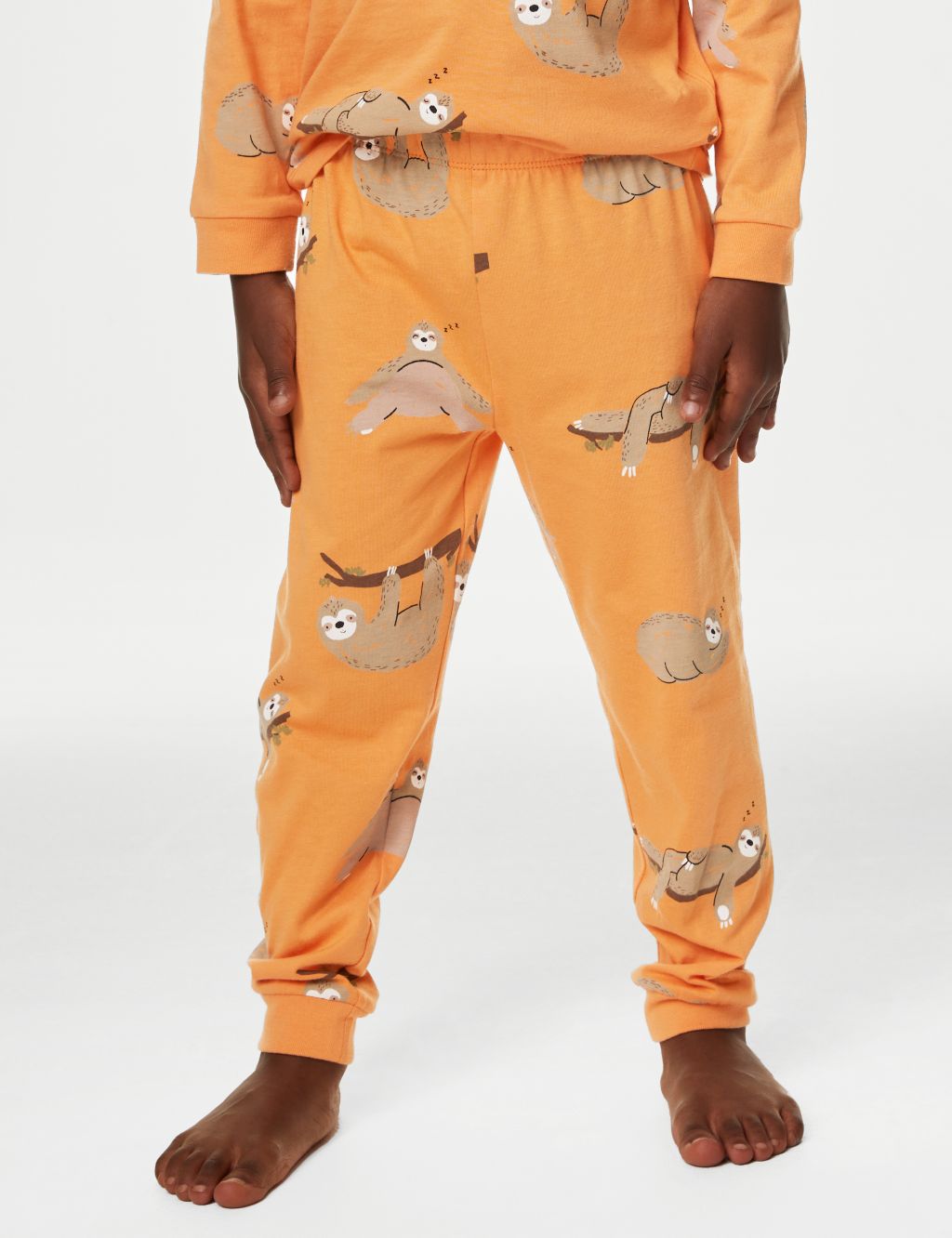 Pure Cotton Sloth Pyjamas (1-8 Yrs) image 4
