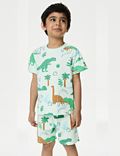 Pure Cotton Dinosaur Pyjamas (1-8 Yrs)