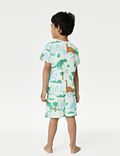 Zuiver katoenen pyjama met dinosaurusmotief (1-8 jaar)