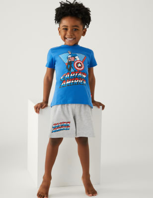 

M&S Collection Schlafanzugset mit Captain America™-Motiv (3-12 Jahre) - Blue Mix, Blue Mix