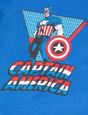 

Boys M&S Collection Captain America™ Short Pyjama Set (3-12 Yrs) - Blue Mix, Blue Mix
