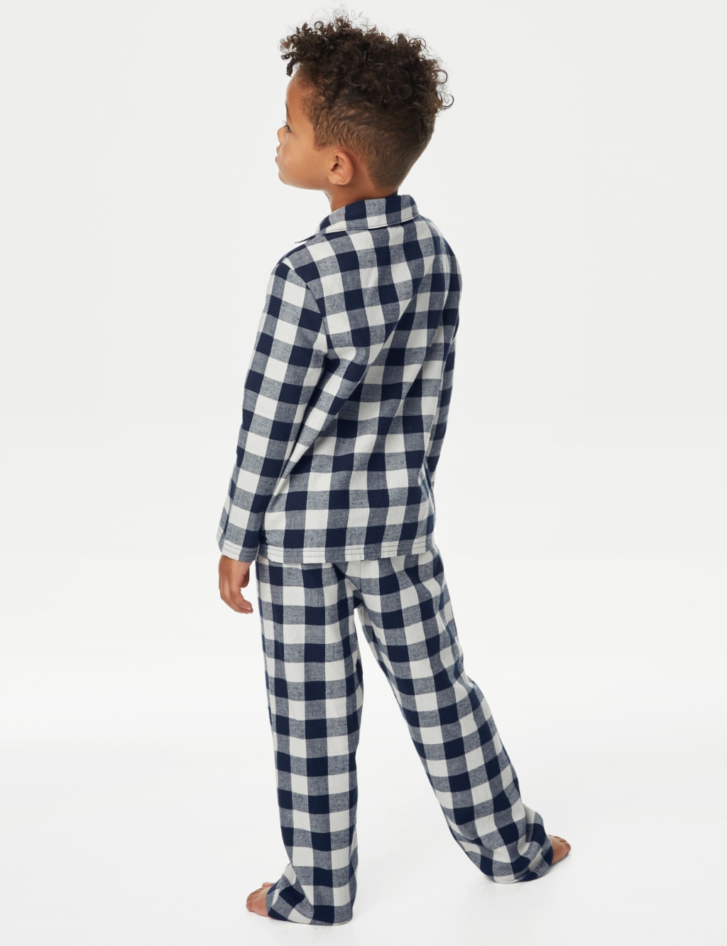 Pure Cotton Checked Pyjamas (1-8 Yrs) image 3