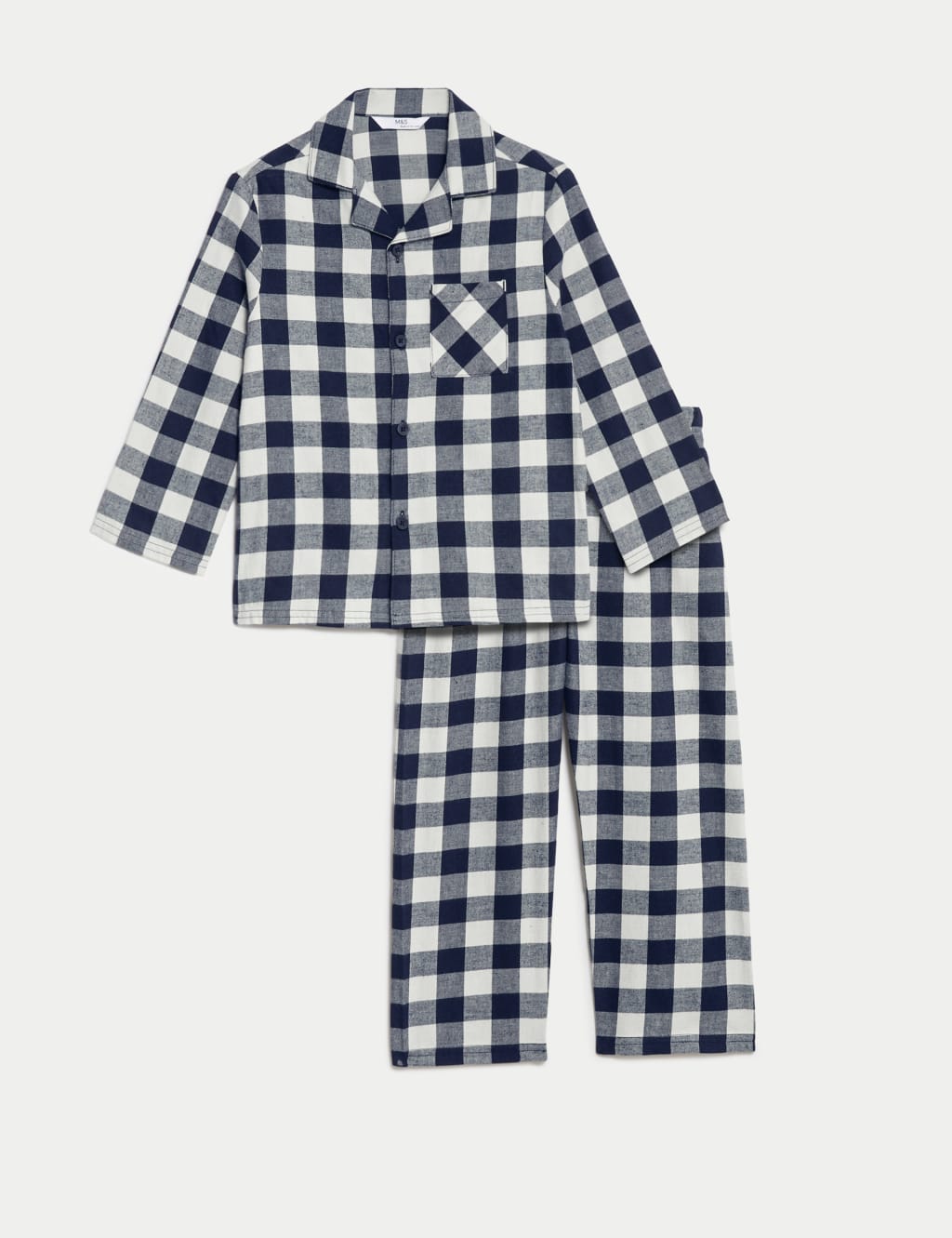 Pure Cotton Checked Pyjamas (1-8 Yrs) image 2